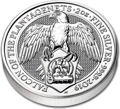 2019 Falcon Queen Beast Great Britain 2 oz Silver coin (2)