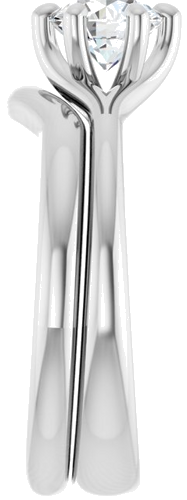 14K White 5.8 mm Round Engagement Ring Mounting (9)