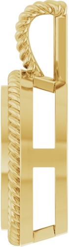 Pakabukas „Rope Bezel-Set Solitaire“ 14k yellow gold Round 12mm (3)