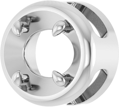 Pakabukas „Solitaire Slide“ 14k white gold Oval 8mm x 6mm (2)