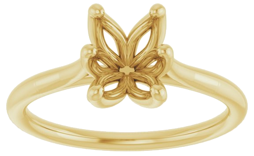 Sužadėtuvių Žiedas „Cathedral-Style Solitaire“ 14k yellow gold Emerald 7mm x 5mm (3)
