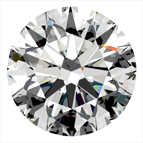 0.5 carat F-SI1 Excellent cut Natūralus Round Deimantas (1)