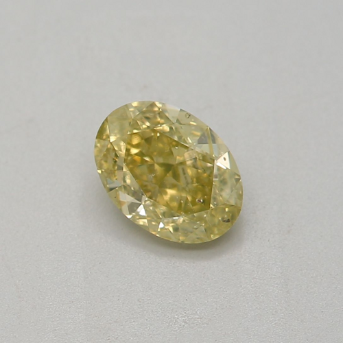 0.4 carat Fancy Brownish Greenish Yellow-SI2 Natūralus Oval Deimantas (1)