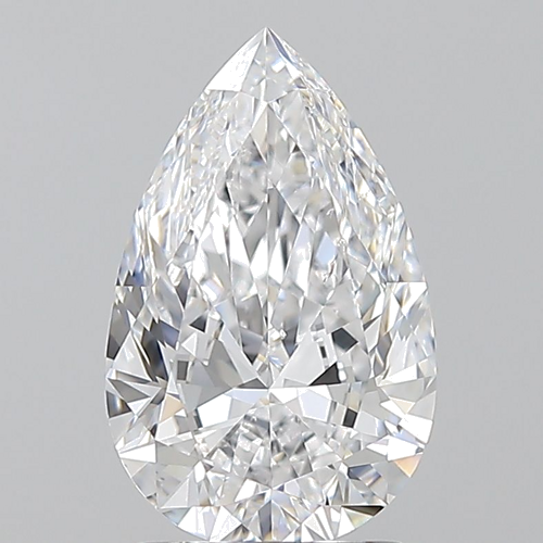 1.7 carat D-SI1 Natūralus Pear Deimantas (1)