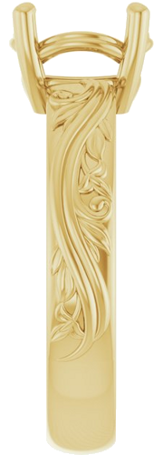 Sužadėtuvių Žiedas „Solitaire Sculptural“ 14k yellow gold Round 8.2mm (4)
