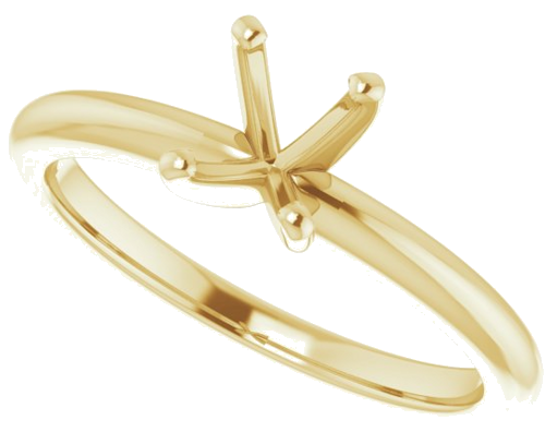 14K Yellow  7x5 mm Oval Solitaire Engagement Ring Mounting (5)