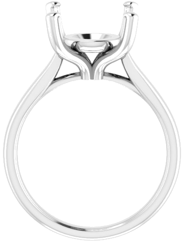 Platinum 12 mm Round Engagement Ring Mounting (2)