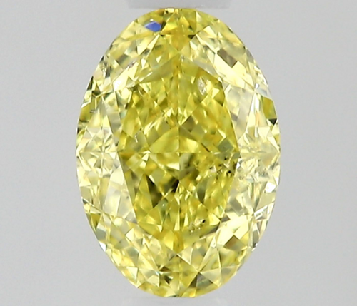 0.5 carat Fancy Intense Yellow-SI2 Natūralus Oval Deimantas (1)