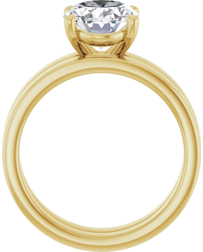 14K Yellow 10x8 mm Oval Solitaire Engagement Ring Mounting (7)