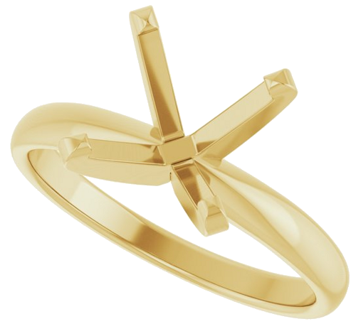Sužadėtuvių Žiedas „Solitaire“ 14k yellow gold Cushion 8mm (5)