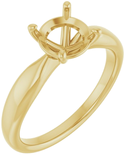 Sužadėtuvių Žiedas 14k yellow gold Round 7.4mm (1)