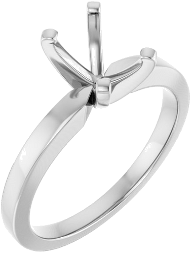 Sužadėtuvių Žiedas „Solitaire“ 14k white gold Emerald 7mm x 5mm (1)