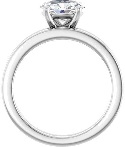 Sužadėtuvių Žiedas „Solitaire“ 585 Baltojo Aukso Oval 8mm x 6mm (7)