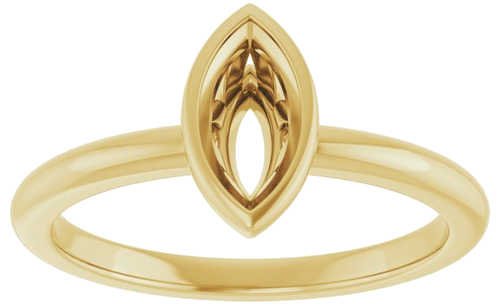 Sužadėtuvių Žiedas „Bezel-Set“ 14k yellow gold Marquise 8mm x 4mm (3)