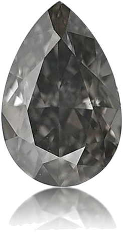 0.59 carat Fancy Gray-SI1 Natūralus Pear Deimantas (1)