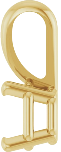 Pakabukas „Solitaire“ 14k yellow gold Asscher 5mm (3)