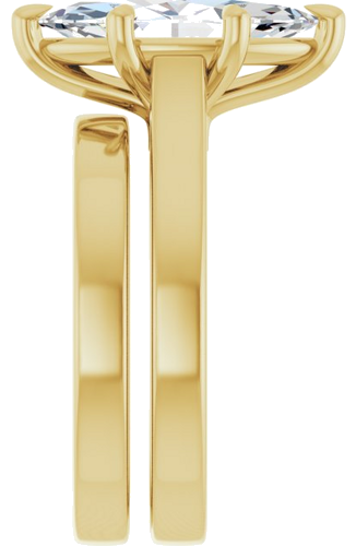Sužadėtuvių Žiedas „Claw-Prong“ 14k yellow gold Marquise 14mm x 7mm (9)
