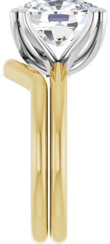 Sužadėtuvių Žiedas „Twin-Prong Octet® Solitaire“ 14k yellow/white gold Elongated Cushion 11mm x 9mm (9)