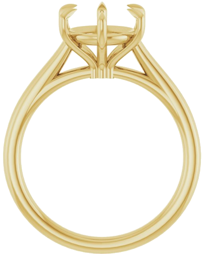 Sužadėtuvių Žiedas „Claw-Pong“ 14k yellow gold Round 8.8mm (2)