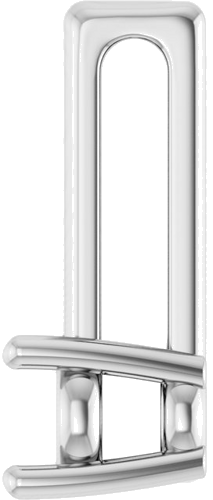 Pakabukas „Solitaire Bar“ 14k white gold Round 4.1mm (3)
