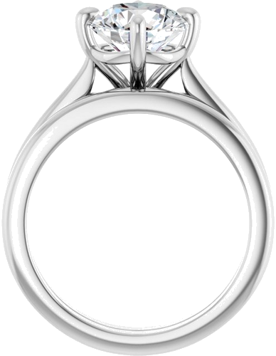 Sužadėtuvių Žiedas „Solitaire“ 14k white gold Round 8mm (7)