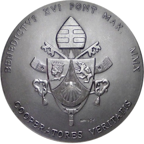 2010 Vatikanas Benediktas XVI Proof Euro monetų rinkinys su sidabriniu medaliu (2)