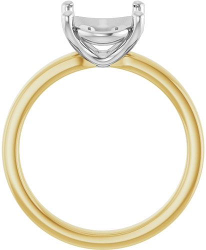 Sužadėtuvių Žiedas „Solitaire“ 18k yellow/white gold Oval 11mm x 9mm (2)