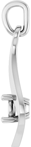 Pakabukas „Solitaire“ 10k white gold Round 4.1mm (3)