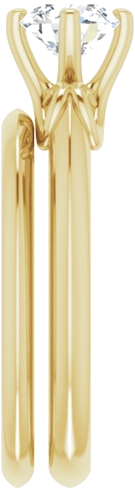 Sužadėtuvių Žiedas „Solitaire“ 14k yellow gold Round 5.8mm (9)