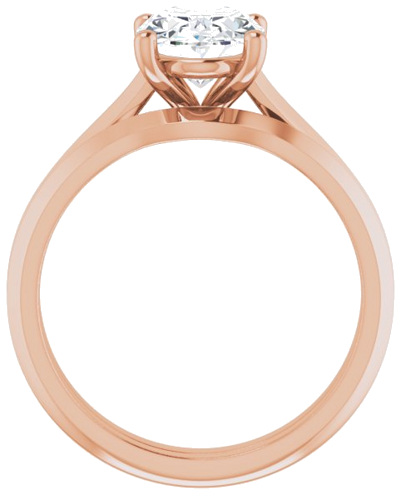 14K Rose 9x7 mm Oval Solitaire Engagement Ring Mounting (7)