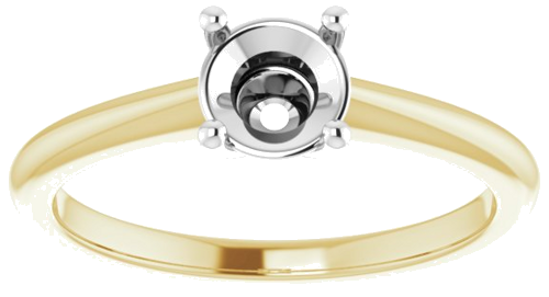 Sužadėtuvių Žiedas „Solitaire“ 14k yellow/white gold Round 5.5mm (3)