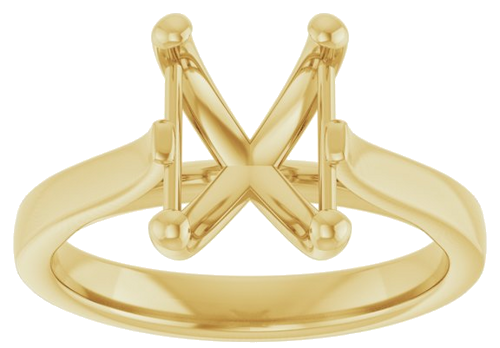 Sužadėtuvių Žiedas 14k yellow gold Emerald 9mm x 7mm (3)
