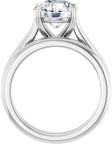Sužadėtuvių Žiedas „Hearts on Top™“ 14k white gold Round 8.8mm (7)