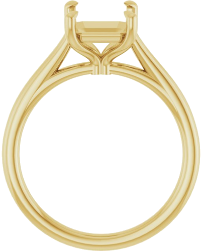 Sužadėtuvių Žiedas „Claw-Pong“ 10k yellow gold Emerald 9mm x 7mm (2)
