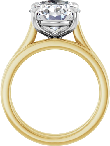 Sužadėtuvių Žiedas „Claw-Prong“ 18k yellow/white gold Oval 12mm x 10mm (7)