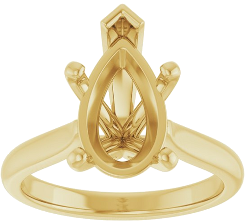 Sužadėtuvių Žiedas 14k yellow gold Pear 13mm x 8mm (3)