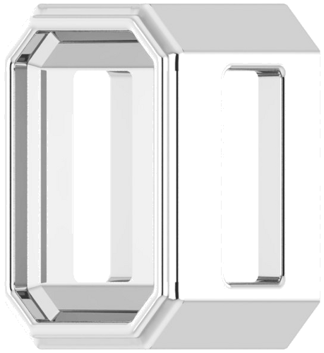 Pakabukas „Solitaire Slide“ 925 Sidabro Emerald 6mm x 4mm (2)