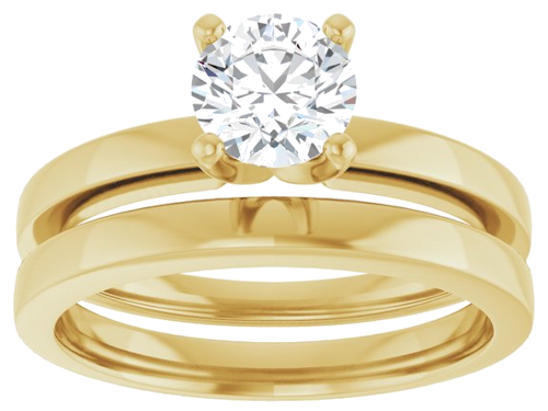 14K Yellow 5.8 mm Round Solitaire Engagement Ring Mounting (8)