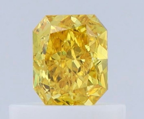0.5 carat Fancy Vivid Orangey Yellow-VS2 Natūralus Radiant Deimantas (1)