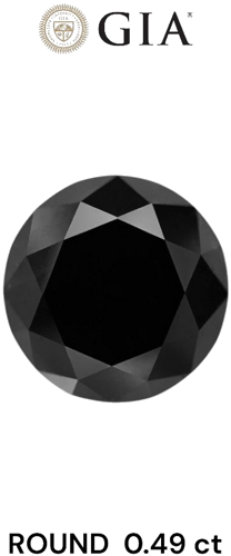 0.49 carat Fancy Black-VVS2 Excellent cut Natūralus Round Deimantas (1)