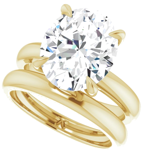 Sužadėtuvių Žiedas „Claw-Prong Solitaire“ 14k yellow gold Oval 12mm x 10mm (10)