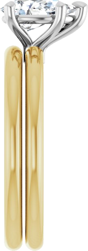 Sužadėtuvių Žiedas „Claw-Prong“ 14k yellow/white gold Pear 8mm x 5mm (9)