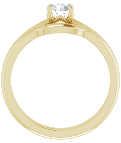 14K Yellow 5.2 mm Round Solitaire Engagement Ring Mounting (7)