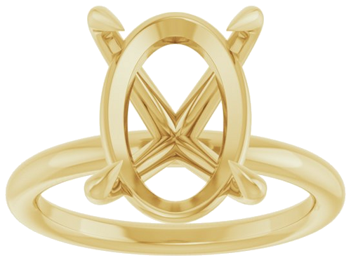 Sužadėtuvių Žiedas „Claw-Prong Solitaire“ 14k yellow gold Oval 14mm x 10mm (3)