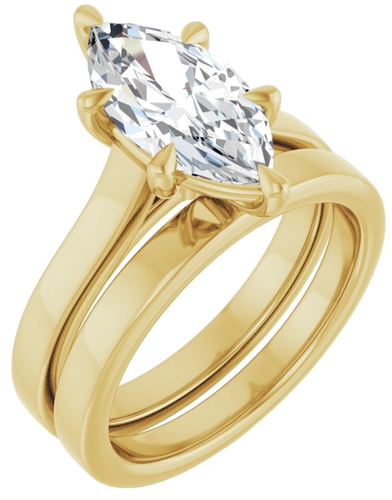 Sužadėtuvių Žiedas „Claw-Prong“ 14k yellow gold Marquise 13mm x 6.5mm (6)