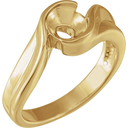 14K Yellow 6.5 mm Solitaire Engagement Ring Mounting (1)
