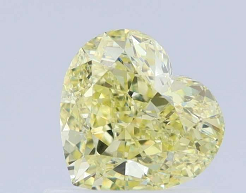 0.9 carat Fancy Yellow-VS1 Natūralus Heart Deimantas (1)