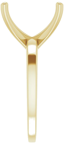 14K Yellow 12x10 mm Emerald Solitaire Engagement Ring Mounting (4)