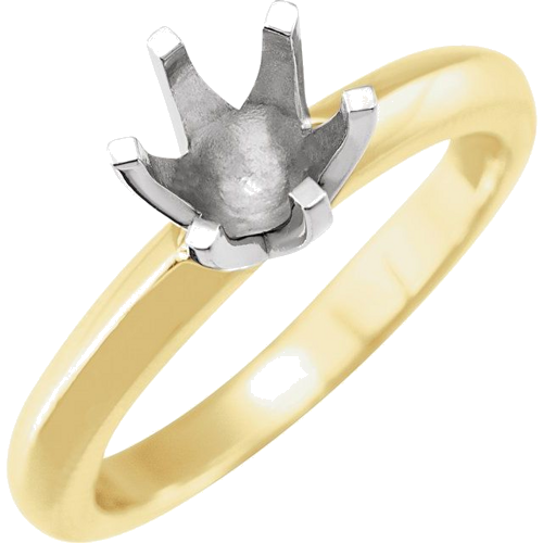 Sužadėtuvių Žiedas „Medium Solstice Solitaire®“ 585 Baltojo Ir Geltonojo Aukso Round 7.4mm (1)