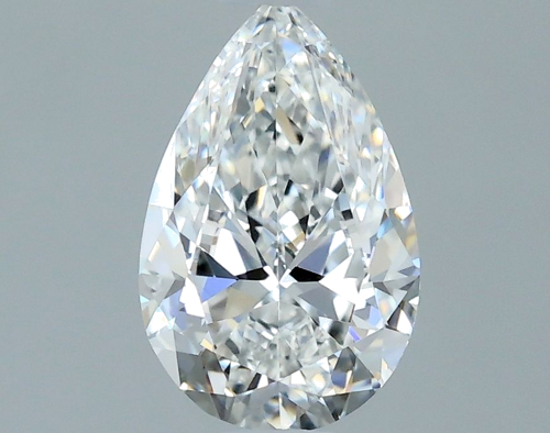 0.7 carat F-VVS2 Natūralus Pear Deimantas (1)